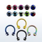 cbtjb3 pvd plated 316l circular barbell w multi jewel ball