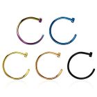 cltns20 anodized 316l steel fake nose clips in 20g 0 8mm