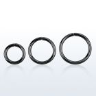 cpsel16 black plated 925 silver seamless ring 16g 1 2mm