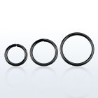 cpsel18 black plated 925 silver seamless ring 18g 1mm