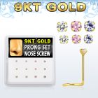 d9gsc12 caja 12 piercing nariz l oro 9 kts 0 6mm zirconia redondas 1 5mm 2mm venta