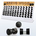 dacb166 display acrilico 72 plugs falsos madera areng barra acero quirurgico 8mm 10mm distribuidor mayorista