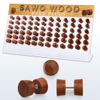 dacb167 display acrilico 72 plugs falsos madera sawo barra acero quirurgico 8mm 10mm distribuidor mayorista