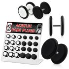 dacb49 board of black white acrylic fake plug w o ring