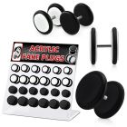 dacb51 board of b w acrylic fake plug with rubber o ring