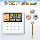 dgnb2 caja 12 piercing nariz hueso oro 14 kts 0 6mm zirconia redondas 2mm al por mayor