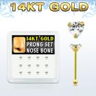 dgnb3 caja 12 piercing nariz hueso oro 14 kts 0 6mm zirconia corazon 3mm distribuidor