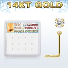 dgsc22 caja 12 piercing nariz l oro 14 kts 0 6mm zirconia redondas claras 1 25mm distribuidor