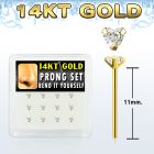 dgys3 caja 12 piercing nariz doblar tu mismo oro 14 kts 0 6mm zirconita redonda corazon 3mm distribuidor