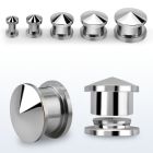 dhpg 316l steel internally threaded spiked top hat plug