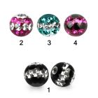 dmfr5 5mm ball with ferido glued triple line multi crystals