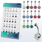 dmix10 display w belly banana w multi crystal ferido 5 10mm ball
