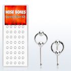 dnbr1 caja display 40 piercing nariz hueso plata 0 6mm bolas 2mm aro venta