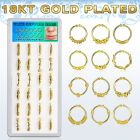 dnsm100 box w silver fake septum rings w real 18k gold plating 