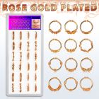dnsm101 box w silver fake septum rings with rose gold plating 
