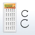 dnsm121 caja display 25 clips nariz falsos plata esterlina negro 8mm 10mm mayorista