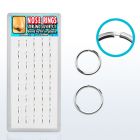 dnsm14 display 40 aros nariz continuos plata 925 1mm 8mm 10mm al por mayor