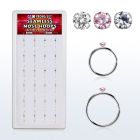 dnsm151 caja 24 aro continuo nariz plata 925 0 6mm zirconia redonda 1 5mm 516 & 38 8mm & 10mm al por mayor