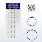 dnsm163 caja 24 aro continuo nariz plata 925 zirconia redonda 2mm 8mm 10mm al por mayor