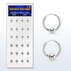 dnsm168 caja 12 pares aro bola presion plata 925 surtido bolas 4mm & 5mm 10mm 12mm venta