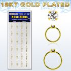 dnsm174 caja 24 aros nariz plata 925 oro 18 kts zirconia redonda 2mm 8mm 10mm mayorista