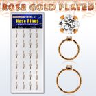 dnsm177 caja 24 aros nariz plata 925 oro rosa zirconia redonda 2mm 8mm 10mm mayorista