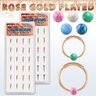 dnsm193 caja 24 aro nariz continuo plata 925 0 6mm oro rosa bola opalo 3mm 8mm 10mm al por mayor