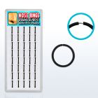 dnsm19 caja display 40 aros nariz continuos plata esterlina 925 negro 1mm 10mm al por mayor
