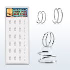 dnsm228 caja unidades aro nariz espiral plata esterlina externo