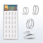 dnsm231 caja unidades aro nariz espiral plata esterlina externo