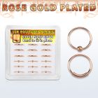 dnsm33 box of rose gold silver nose hoops w ball without ball