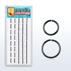 dnsm39 display box w 18k black plated silver seamless nose ring