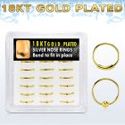 dnsm7 box of gold silver nose hoops with ball without ball