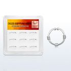 dnsm85 box w silver septum ring w 3 wires around the ring 