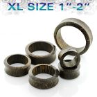dpwbxl xl size palm wood double flare flesh tunnel