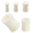 dpwh white bone double flared flesh tunnel size 4mm to 6mm