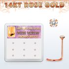 drsc2 caja display 9 nariz l oro rosa 14 kts 0 6mm zirconia redondas 1 5mm colores claros venta