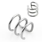 ecf3 surgical steel clip fake helix triple hoop