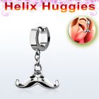 ehh517 pendiente huggie helix acero inoxidable bigote liso colgado se vende por pieza distribuidor