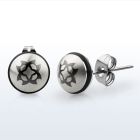 er091 par piercing oreja boton acero inoxidable mariposa estrella anillos goma 10mm mayorista