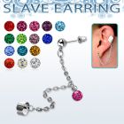 erdl16 falsa esclava helix clip acero inoxidable bola multi cristal ferido 5mm vendida por pieza no por par mayorista