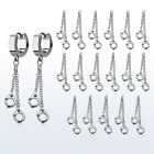 erh652s par pendientes huggie oreja acero inoxidable brillo espejo colgante esposas al por mayor