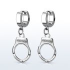 erh765 huggie acero inoxidable colgante esposas grabado freedom plata mayorista