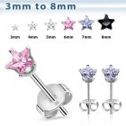 erzstm par piercing oreja acero quirurgico zirconia estrella engastada distribuidor