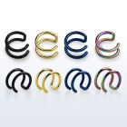etcf clip helix falso acero quirurgico anodizado aro doble distribuidor