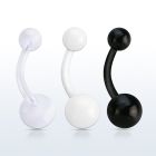 fbnuv bioflex belly banana, 14g (1.6mm) with 5 8mm ball