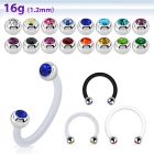 fcbejb25 barbell circular bio flexible bolas 2 5mm acero joya bisel mayorista