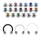 fcbejb3 barbell circular bio flexible bolas 3mm acero joya bisel distribuidor