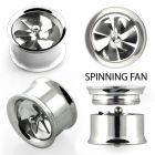 fpfa polished 316l steel double flared tunnel w screw fit