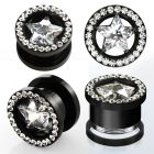 ftszc dilatacion tunel tornillo acero quirurgico anodizado negro brillo espejo zirconia estrella centro cristal distribuidor